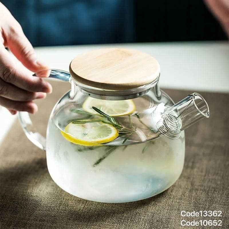 قوری پیرکس درب بامبو ۱ لیترشعله مستقیم